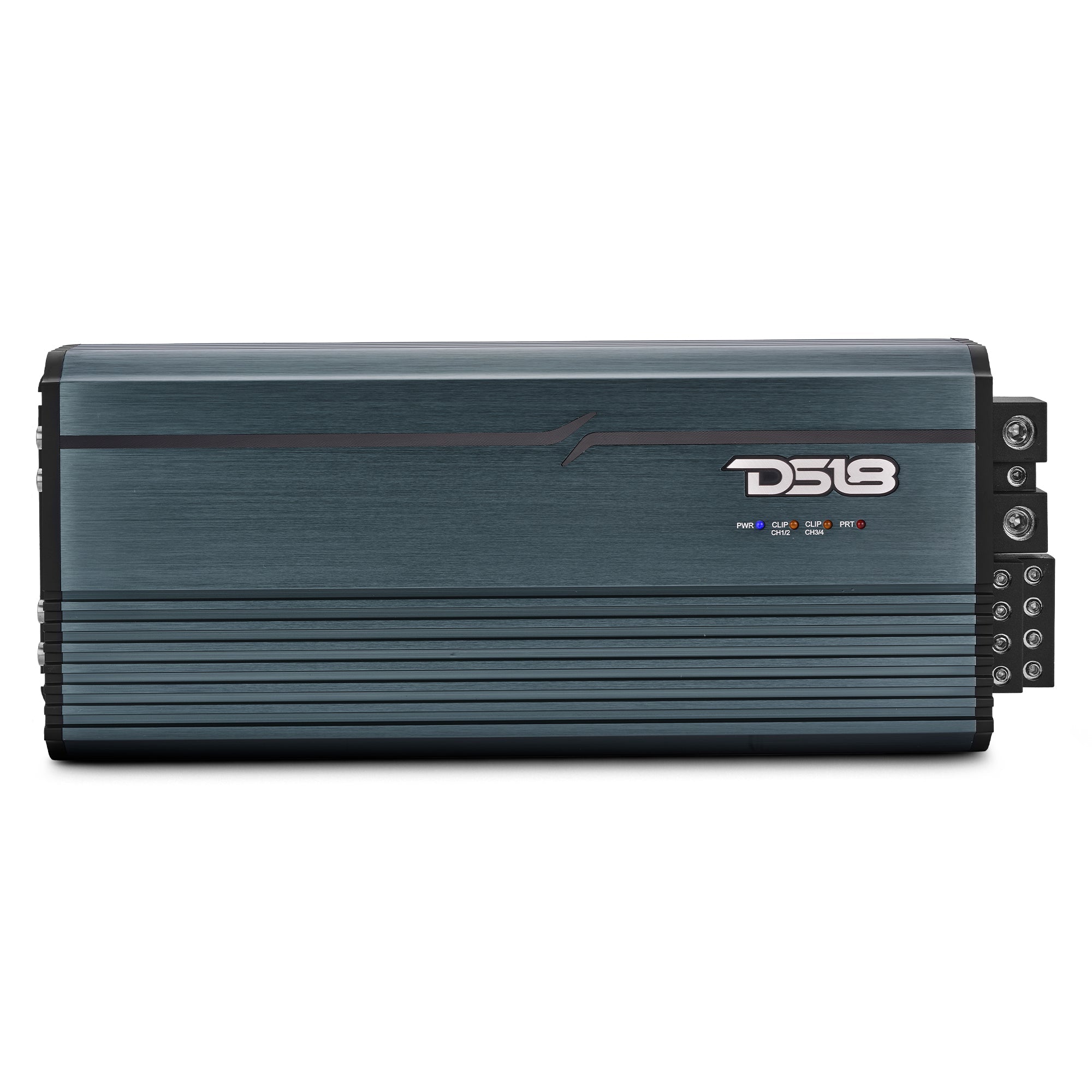 DS18 FRP-4K4 compact 4-channel full-range Class-D amplifier, titanium finish