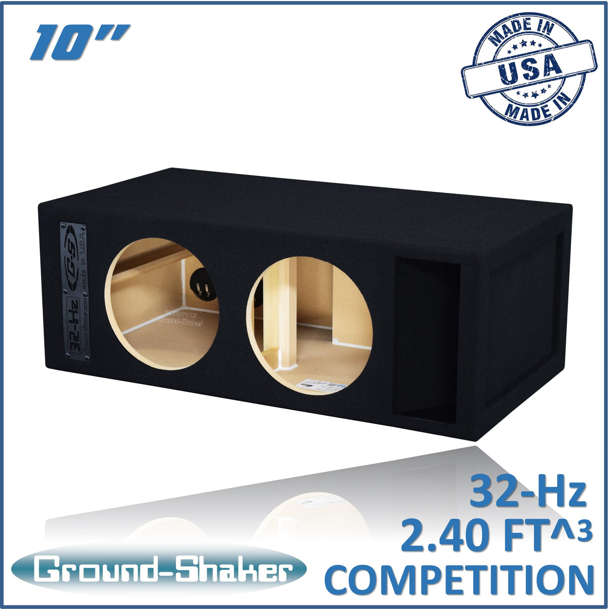 Ground Shaker GS-32HZ210B dual 10" 32Hz ported sub box — view 1