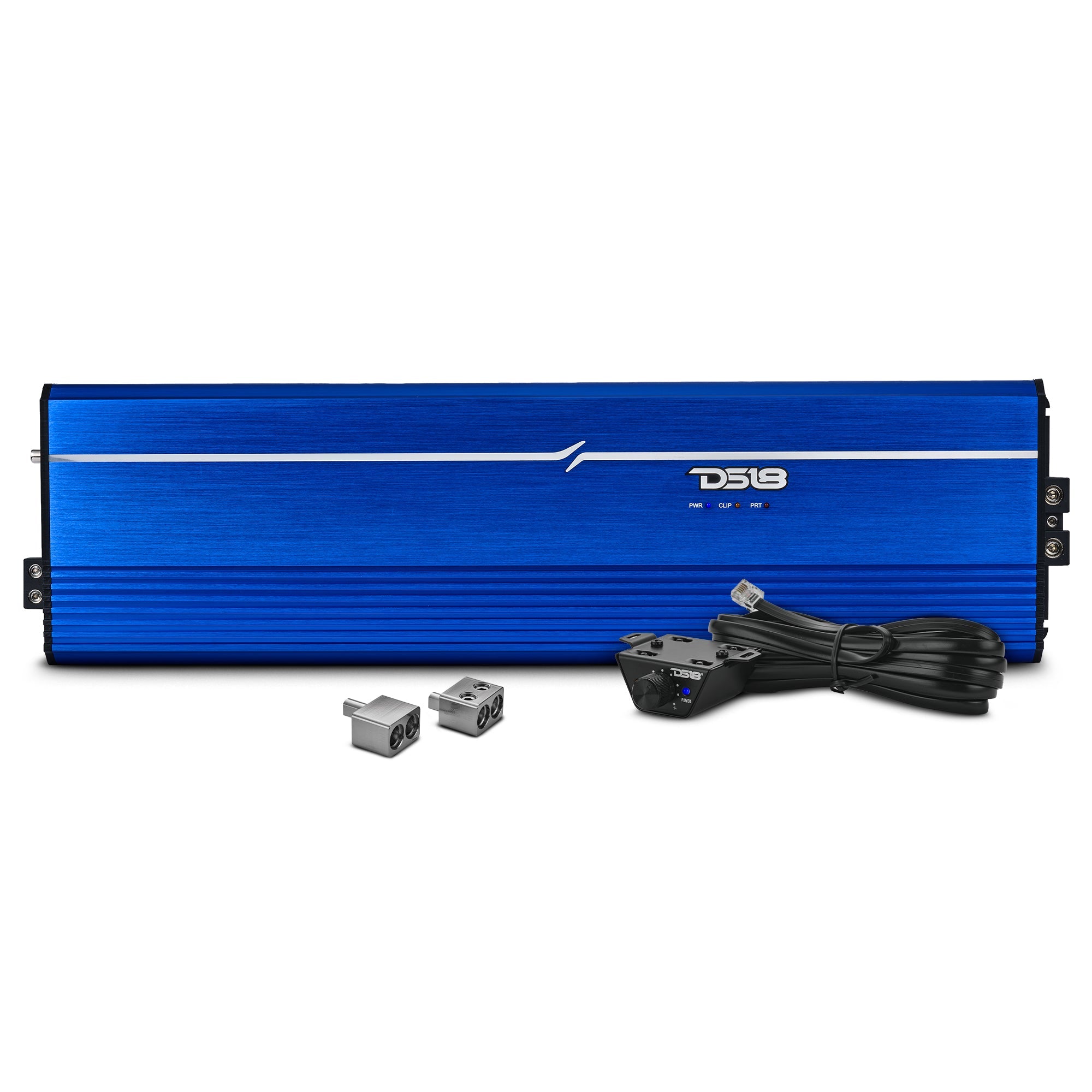 DS18 FRP-12K Compact Full-Range Class D 1-Channel Monoblock Amplifier — Blue