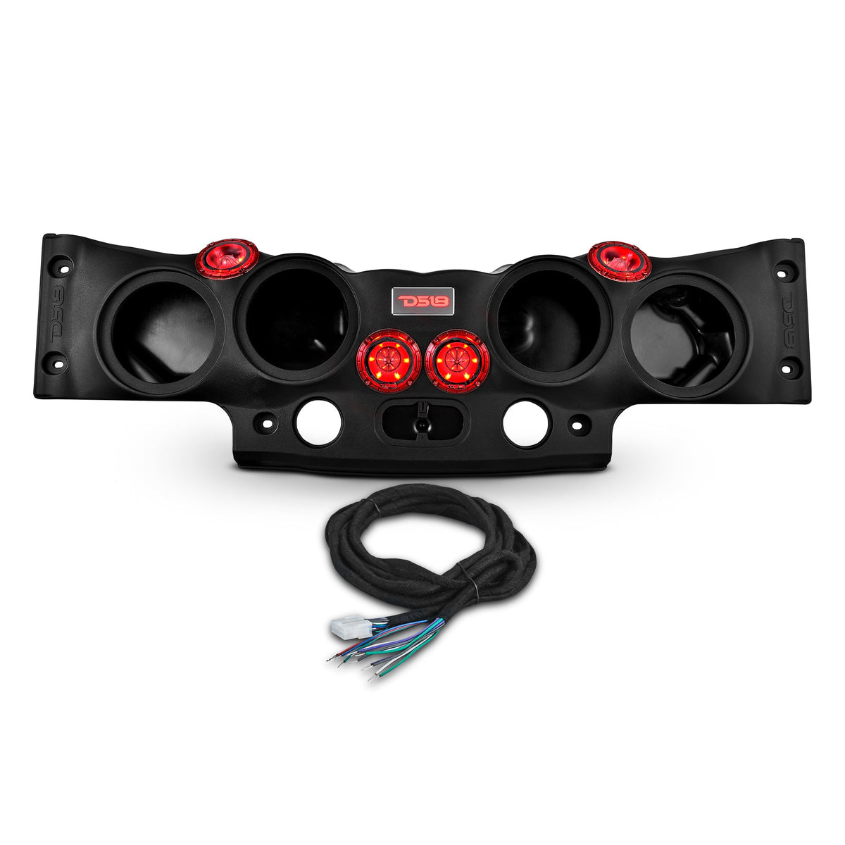DS18 JK-SBAR/BK.HT overhead sound bar system in black for Jeep Wrangler JK/JKU hard top