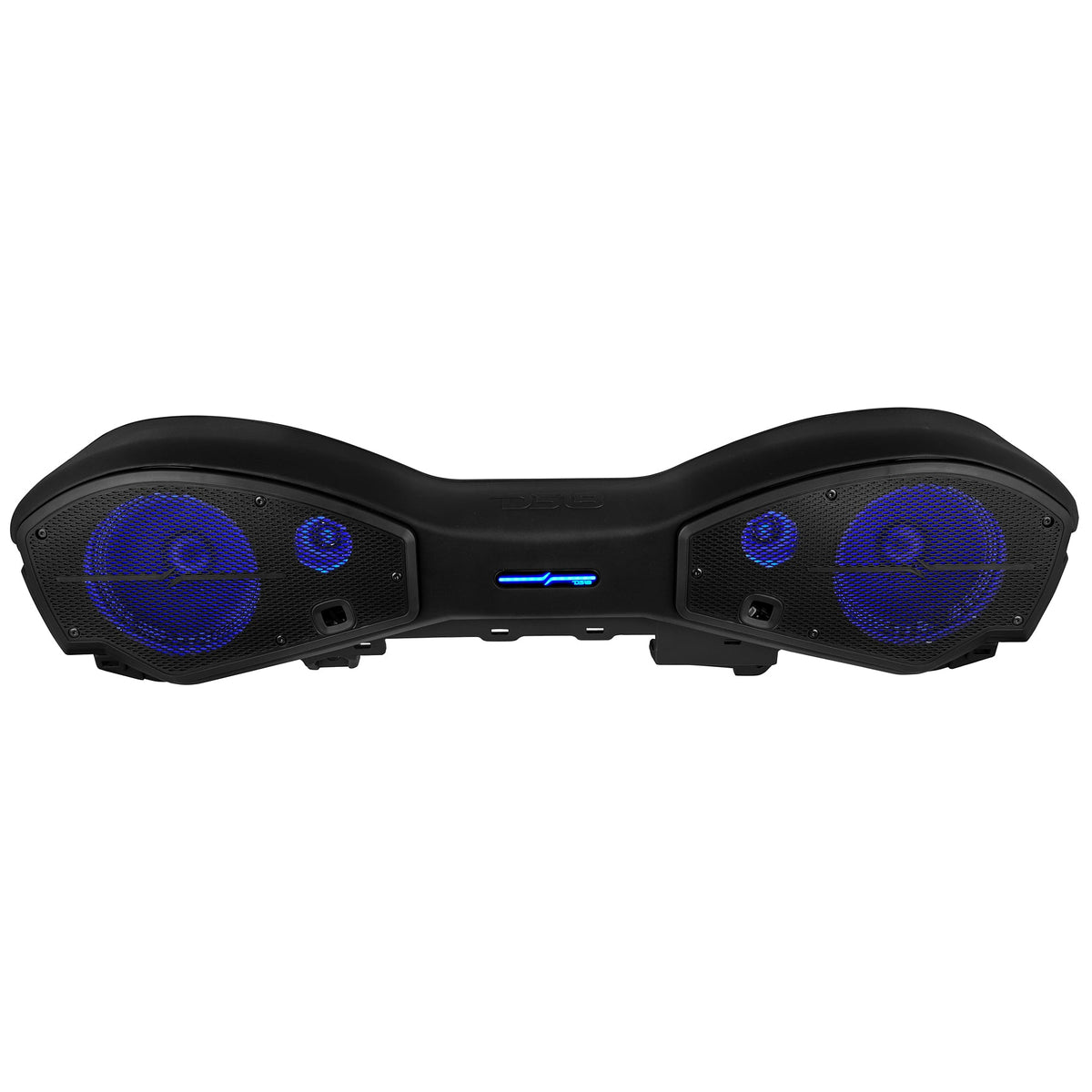 DS18 JL24-SBAR22/BKLD Jeep overhead sound bar in black, loaded with two 8-inch mid-bass and two bullet tweeters