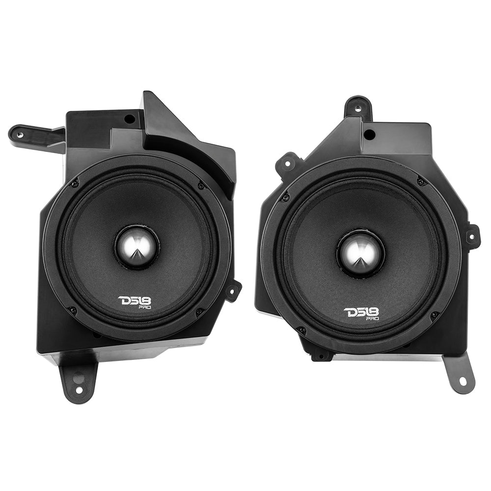 DS18 JP6NEO.FR left and right dash speaker pod pair with PRO-FR6NEO speakers, front view