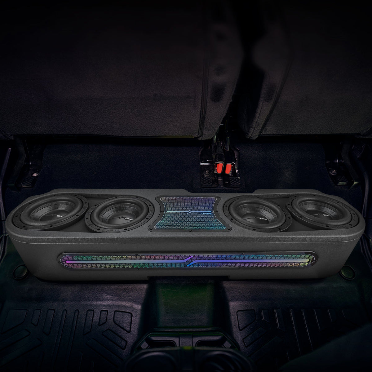 DS18 JT-S84LD enclosure with digital LED lighting active