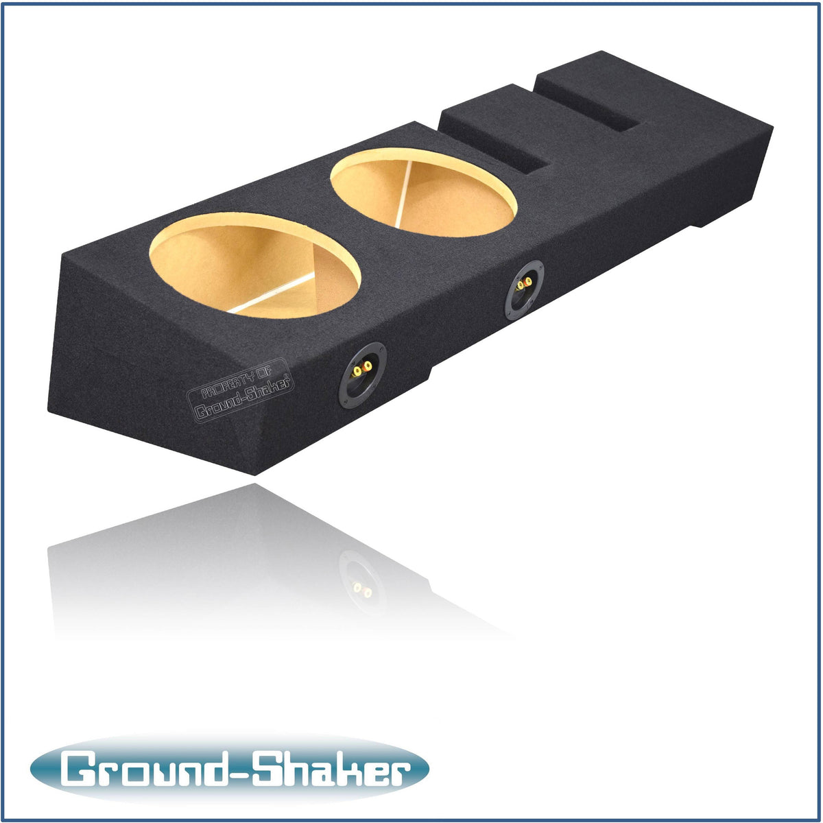 Ground Shaker GS-MF150210B dual 10 inch sealed sub box for 01-08 Ford F-150 Crew Cab, side view