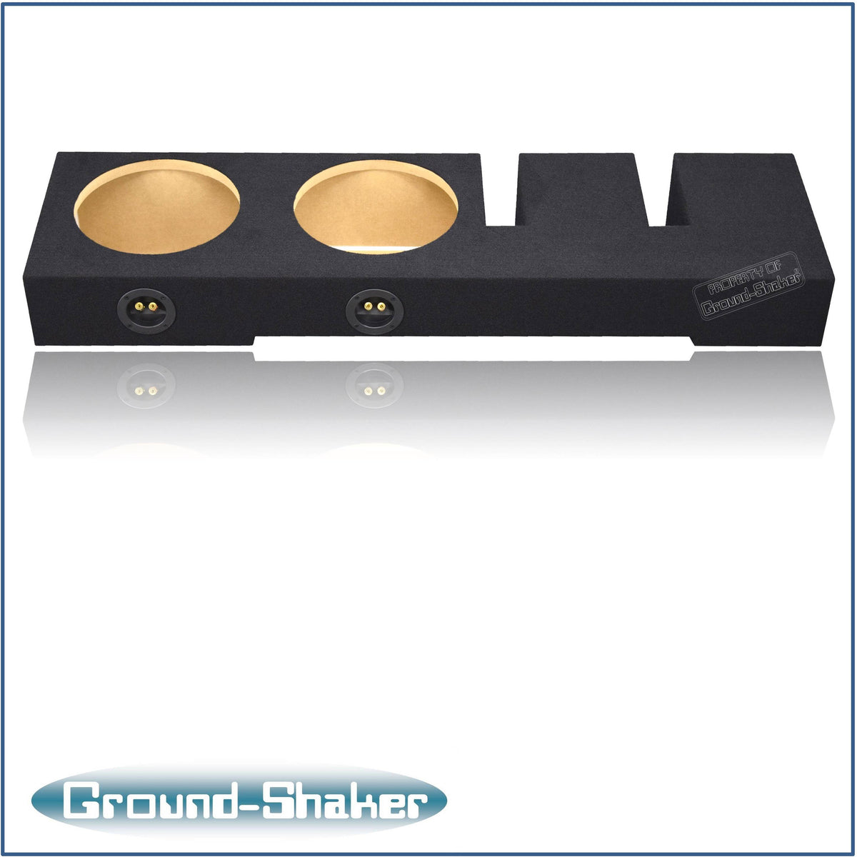 Ground Shaker GS-MF150210B dual 10 inch sealed sub box for 01-08 Ford F-150 Crew Cab, terminal detail