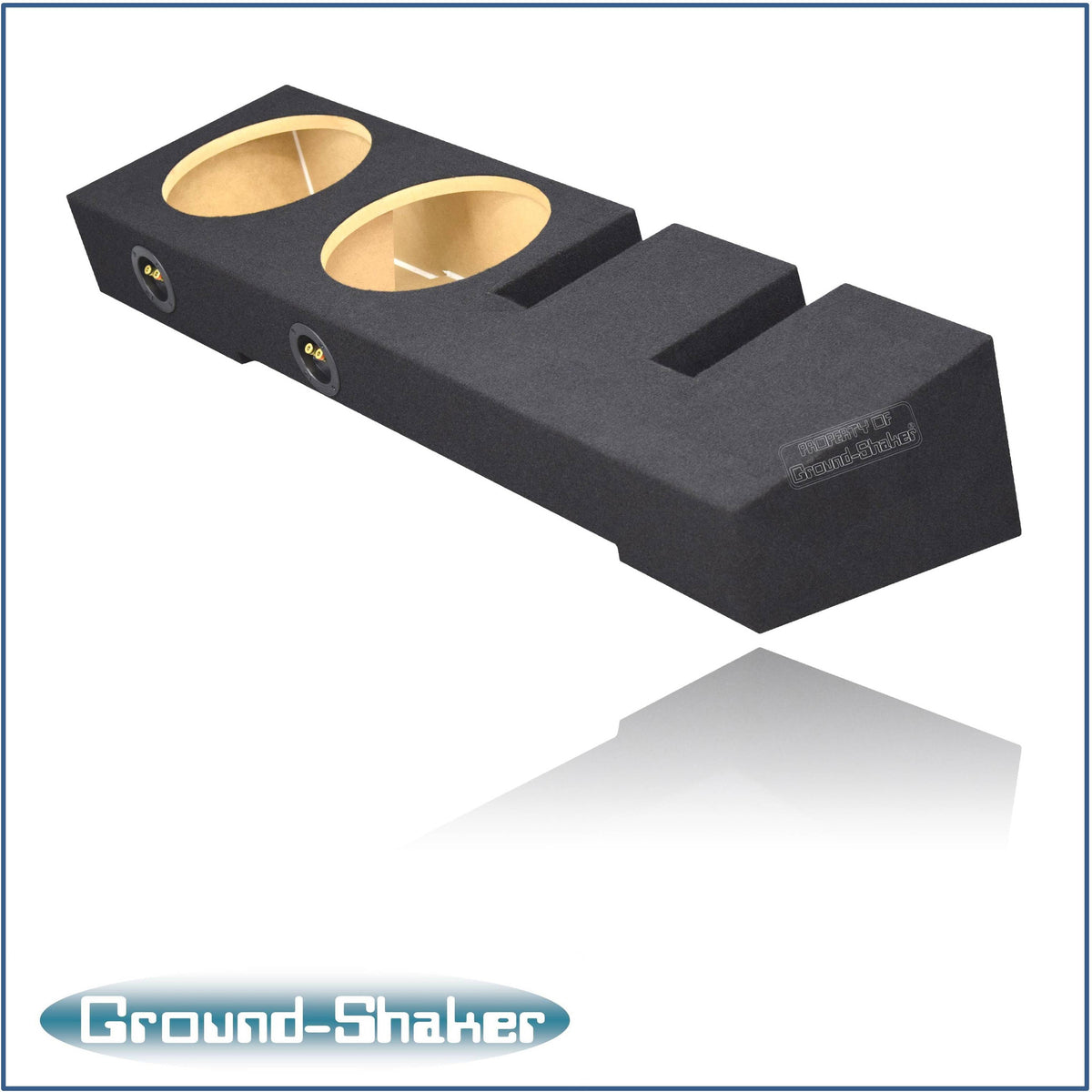 Ground Shaker GS-MF150210B dual 10 inch sealed sub box for 01-08 Ford F-150 Crew Cab, carpet finish detail