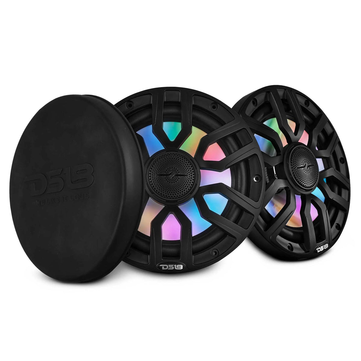 DS18 NXL-IQ8 8-inch marine coaxial speakers included with this sound bar