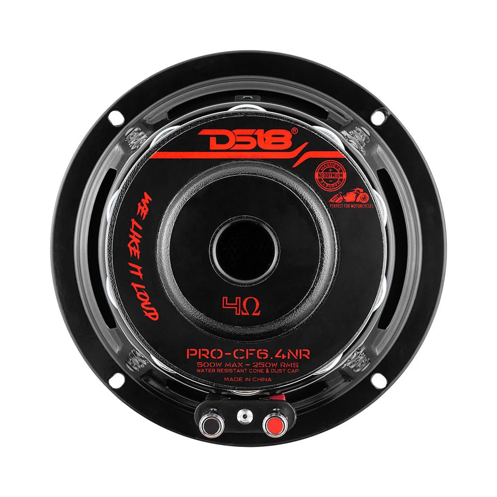 PRO 6.5" Neodymium Carbon Fiber Water resistant Cone Mid-Bass Loudspeaker 250 Watts Rms