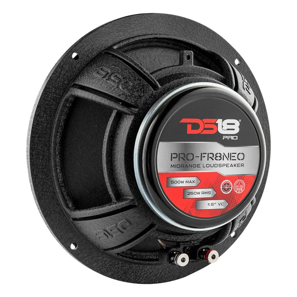PRO 8" Neodymium Full-Range Bullet Loudspeaker 250 Watts Rms 4-Ohm