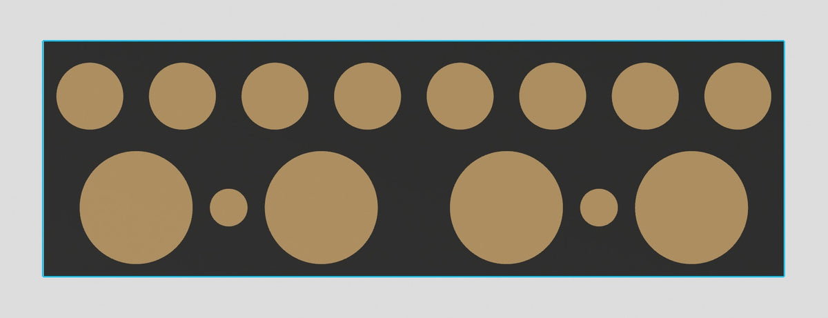 Wavelength S4108D2T Stuntwall enclosure — four 10" cutouts, eight compression-driver horn cutouts and two tweeter cutouts