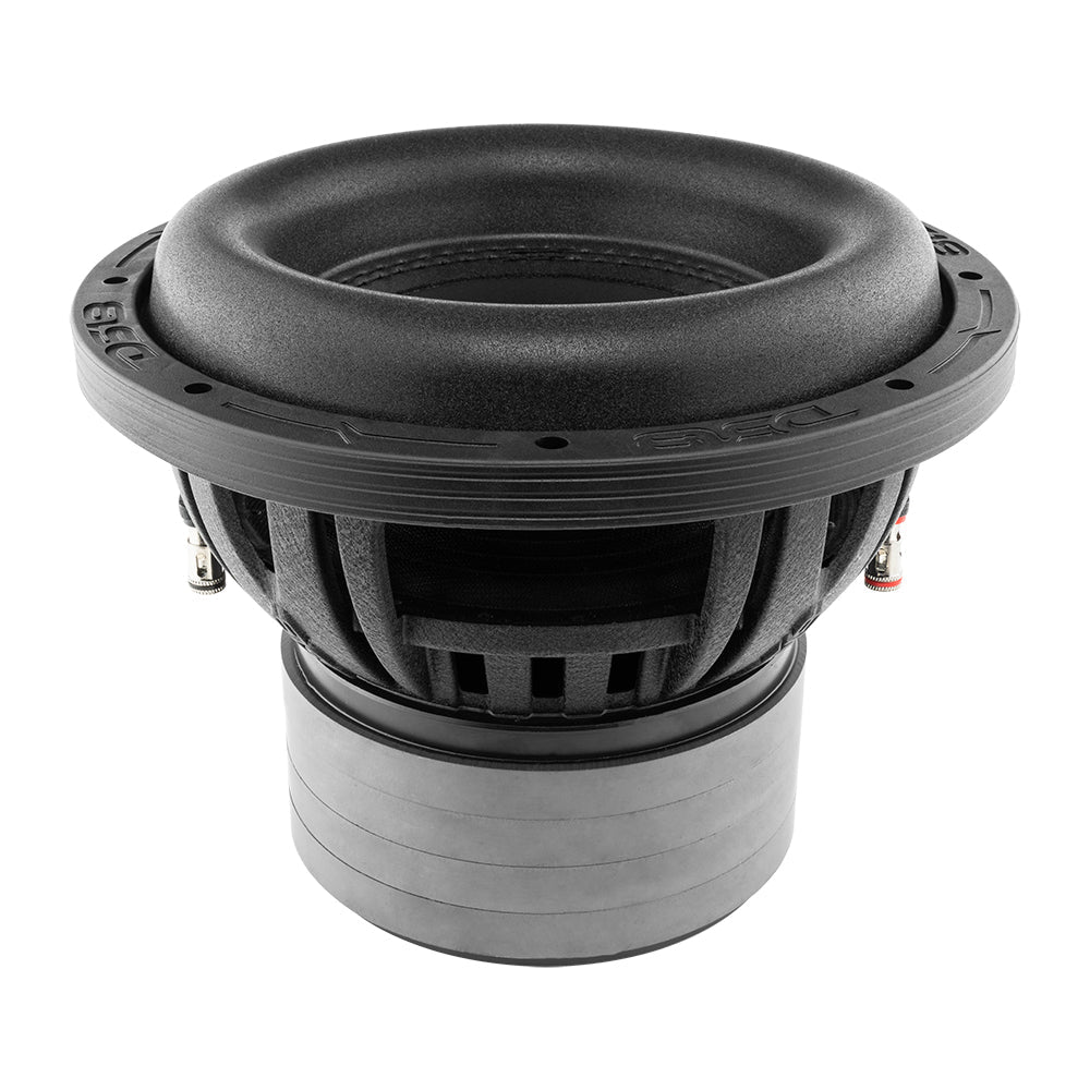 DS18 ZXI8 subwoofer front side angle view (4-ohm shown)