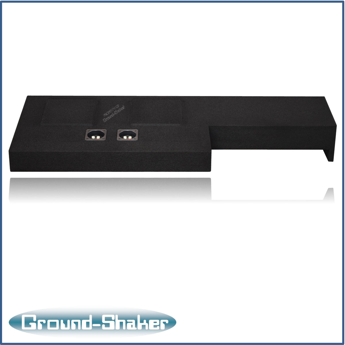 Dual 8 inch sealed sub box for 15-24 Ford F-150 Ext Cab - terminal detail