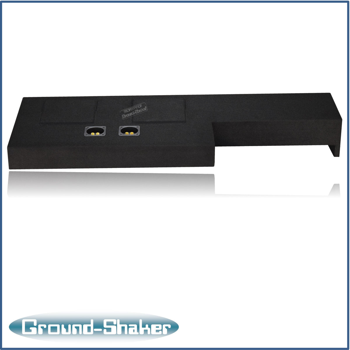 Ground Shaker GS-AF250210B dual 10 inch enclosure for 17-23 Ford F-250 Ext Cab, rear view