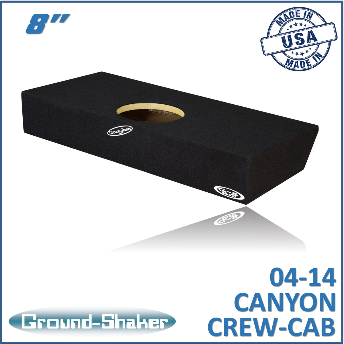 Ground Shaker GS-CCGM18B subwoofer enclosure for Fits 04–14 GMC Canyon Crew Cab
