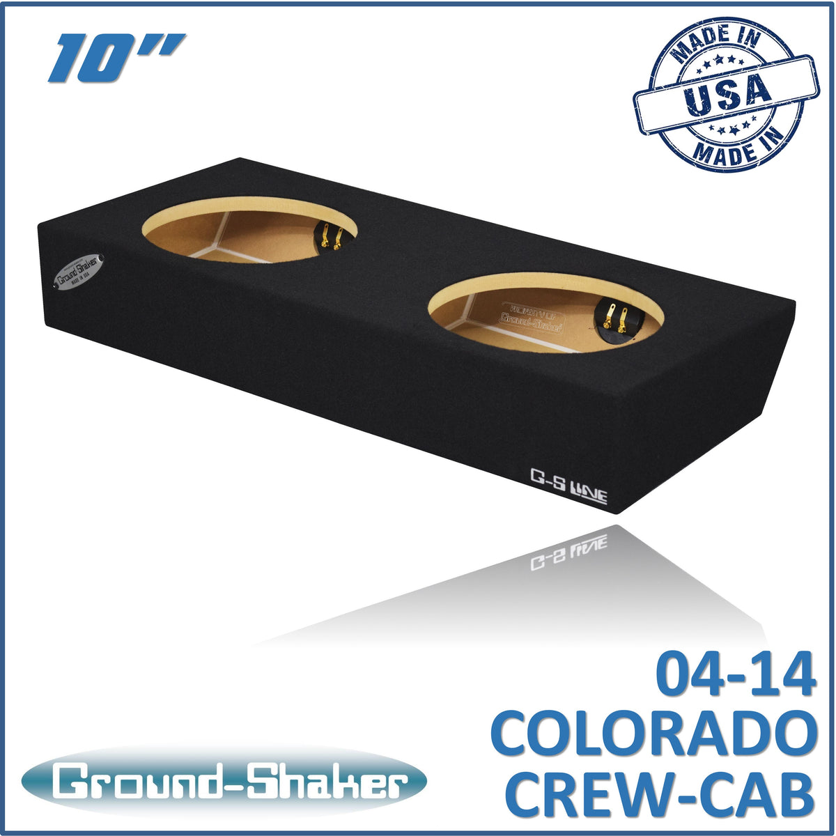 GS-CCHV210B subwoofer enclosure for Fits 04–14 Chevy Colorado Crew Cab