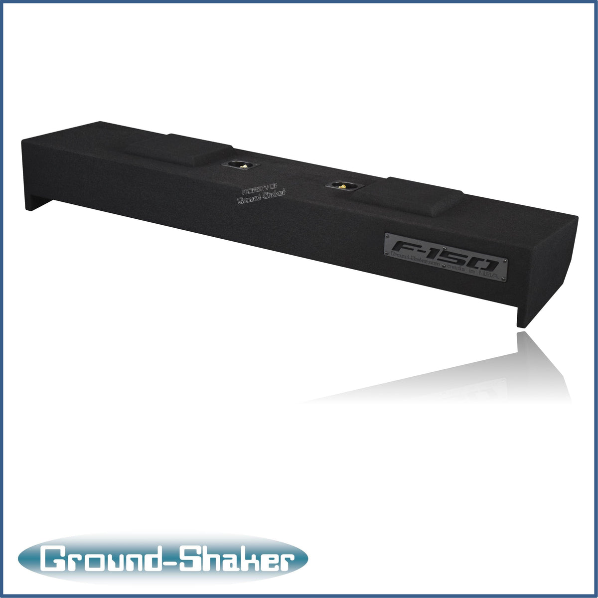 Dual 12 inch sealed L7T sub box for 09-26 Ford F-150 Crew Cab - angle view