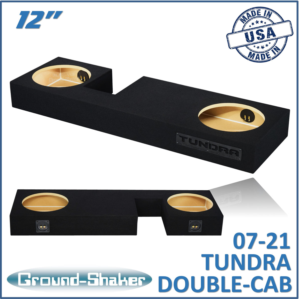 Ground Shaker GS-DTOY212B subwoofer enclosure for Fits 07–21 Toyota Tundra Double Cab