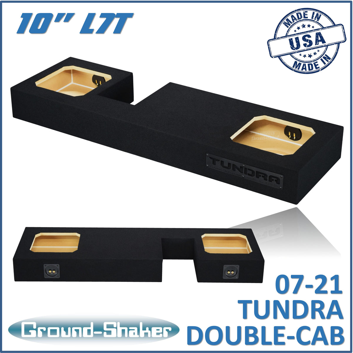 Ground Shaker GS-DTOYL7T210B subwoofer enclosure for Fits 07–21 Toyota Tundra Double Cab