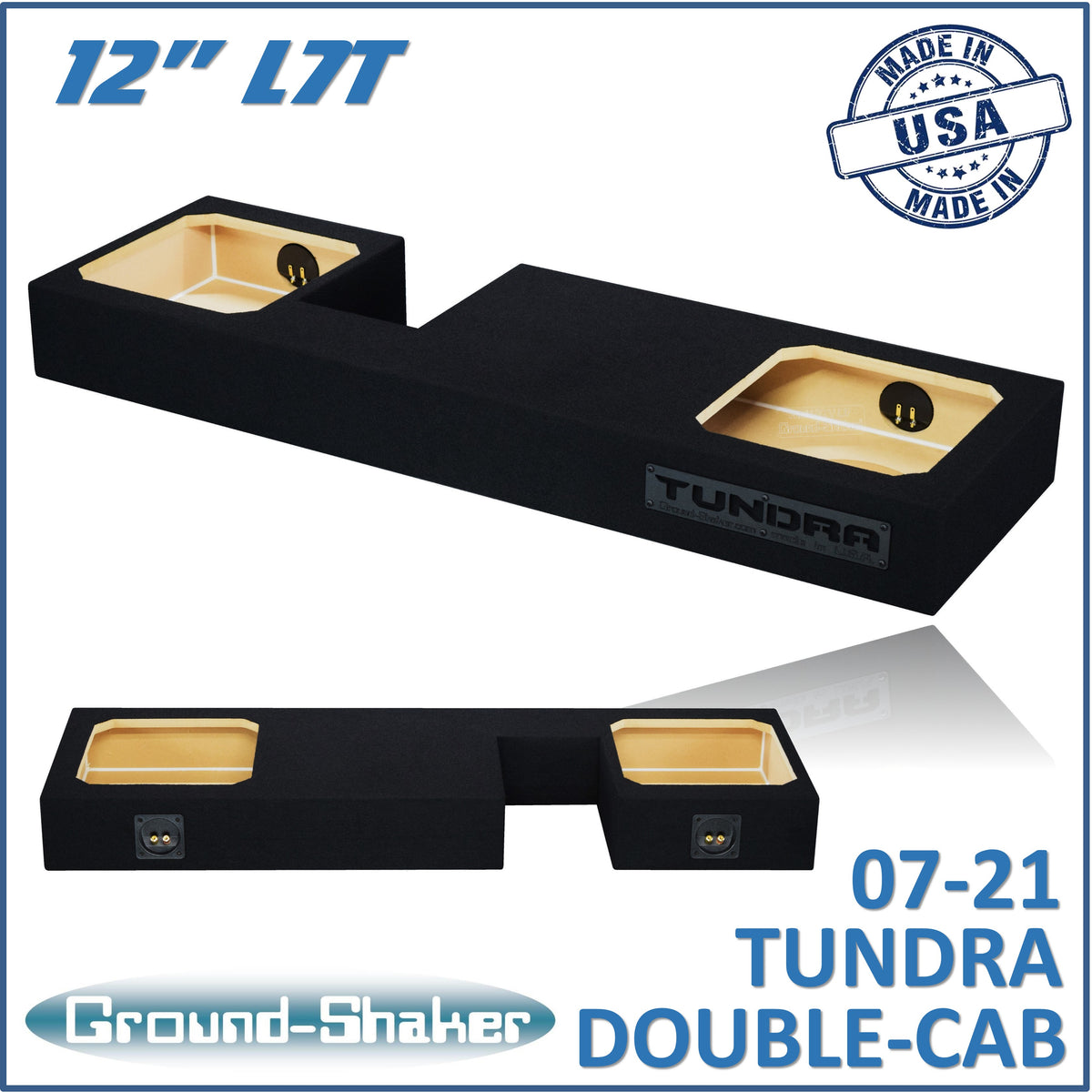 Ground Shaker GS-DTOYL7T212B subwoofer enclosure for Fits 07–21 Toyota Tundra Double Cab