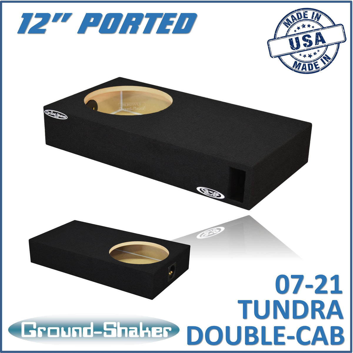 Ground Shaker GS-DTOYP112B subwoofer enclosure for Fits 07–21 Toyota Tundra Double Cab