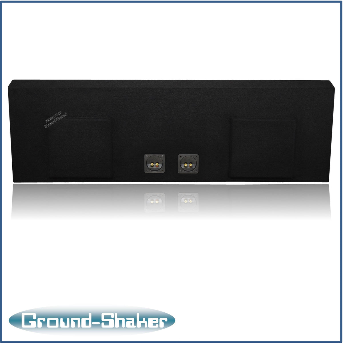 Ground Shaker GS-F250KK28B dual 8 inch enclosure for 99-07 Ford F-250 Crew Cab, rear view