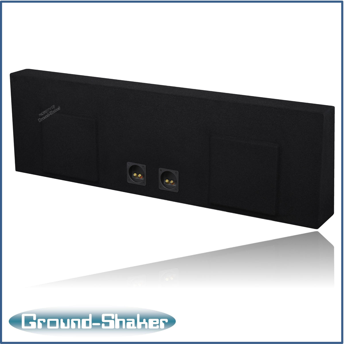 Ground Shaker GS-F250KK28B sub box behind rear seat of 99-07 Ford F-250 Crew Cab