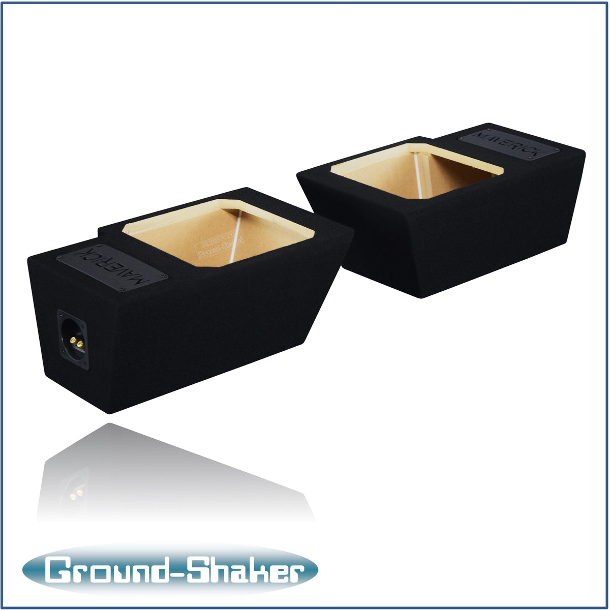 Ground Shaker dual 10 inch L7T sealed sub boxes for Ford Maverick - detail view