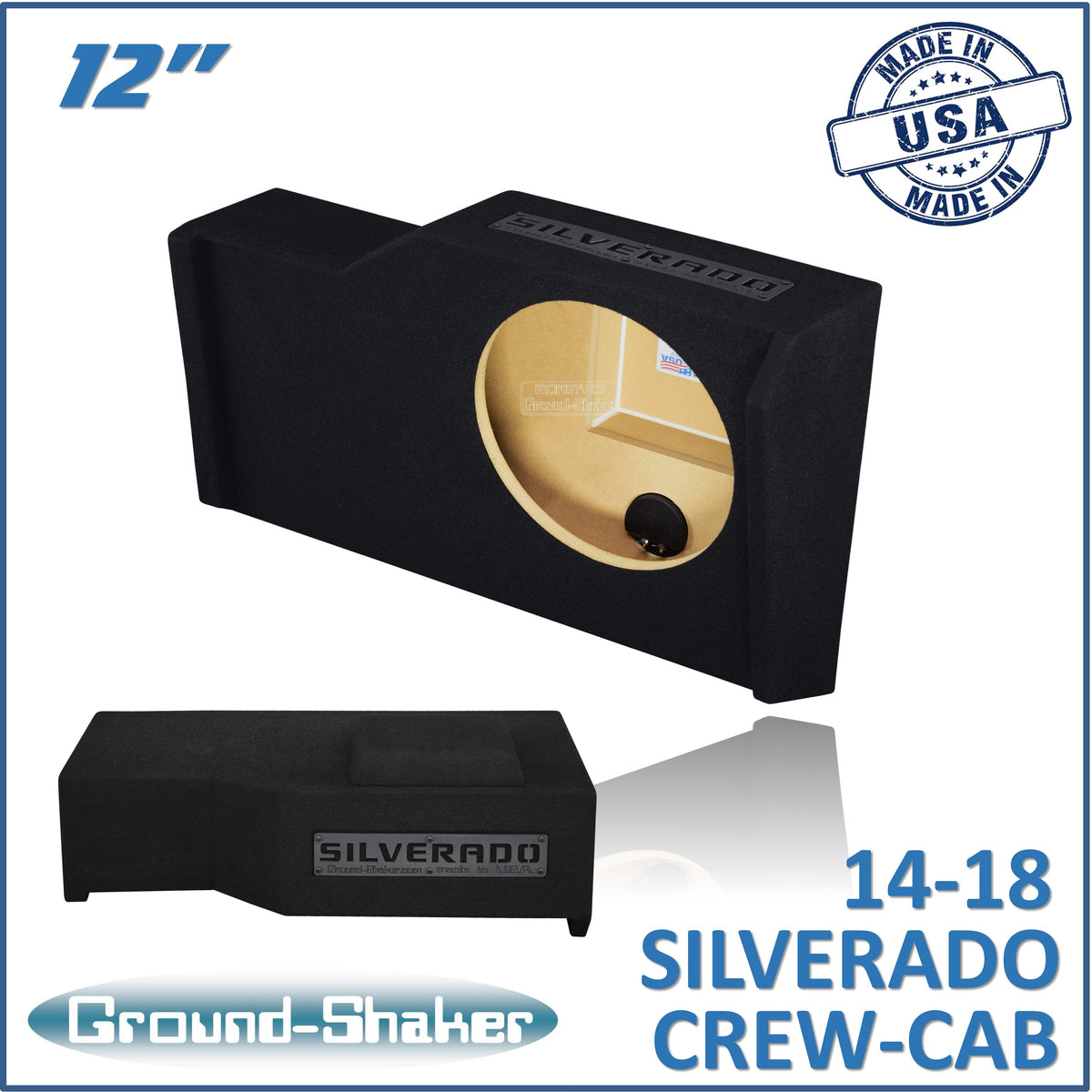 GS-GCHV112B subwoofer enclosure for Fits 14–18 Chevy Silverado Crew Cab