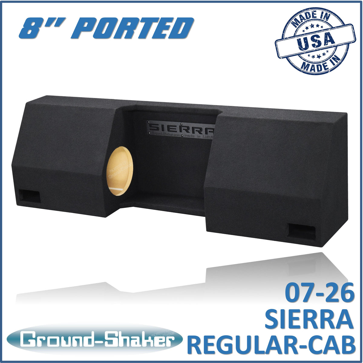 Ground Shaker GS-GSTCCXLP28B subwoofer enclosure for Fits 07–26 GMC Sierra Regular Cab