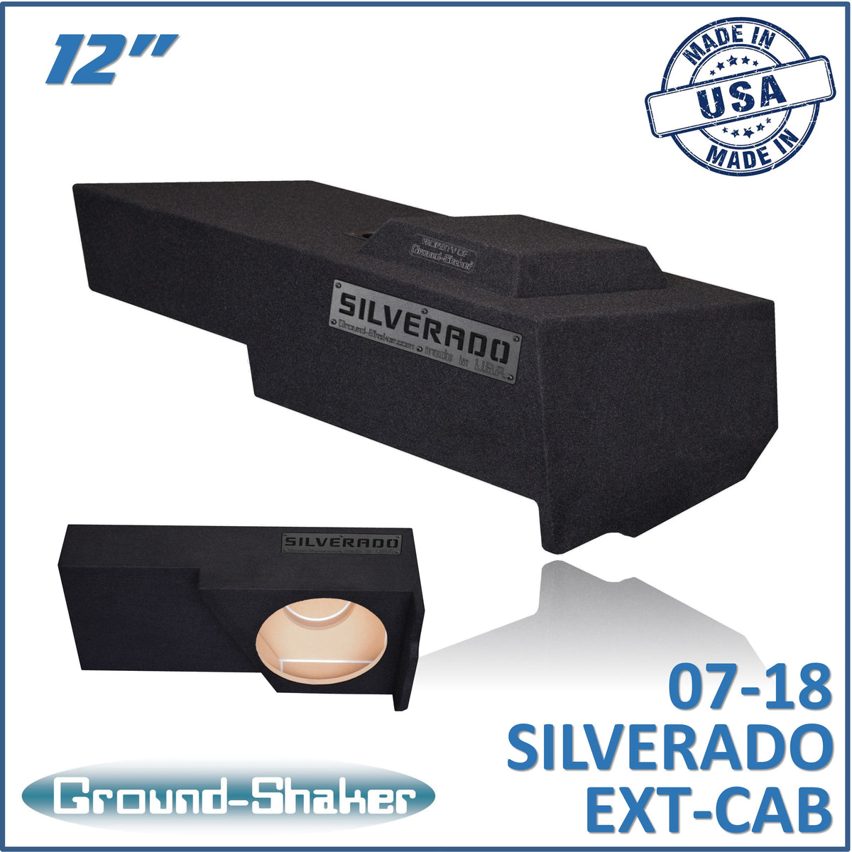 GS-JCHV112B subwoofer enclosure for Fits 07–18 Chevy Silverado Extended Cab