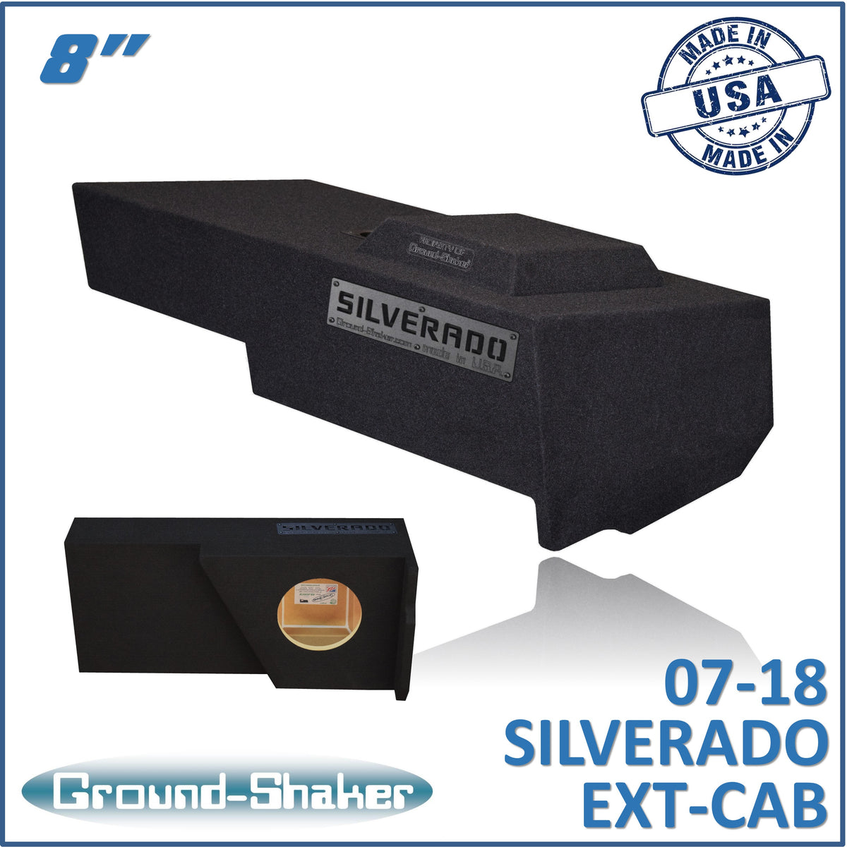 GS-JCHV18B subwoofer enclosure for Fits 07–18 Chevy Silverado Extended Cab