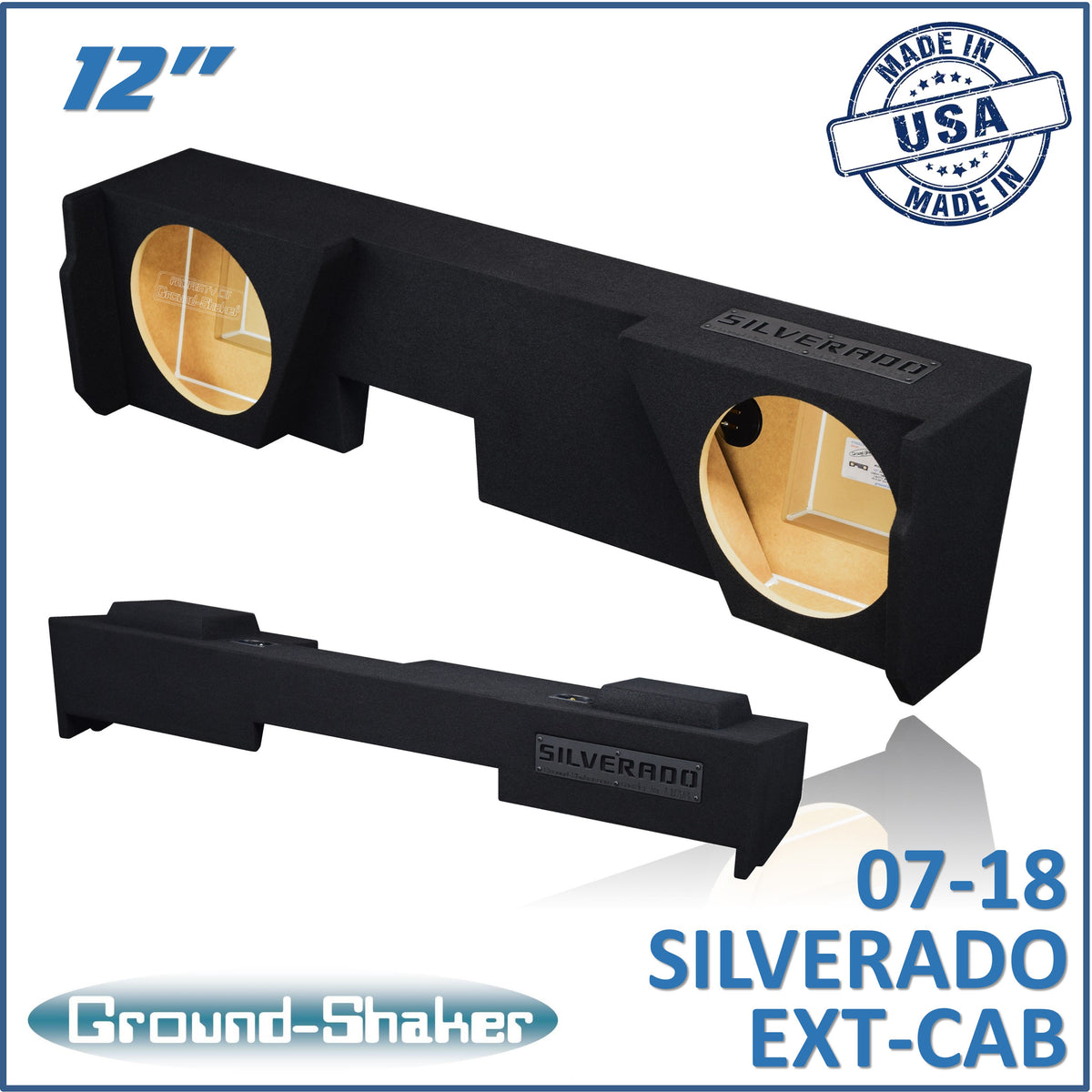 GS-JCHV212B subwoofer enclosure for Fits 07–18 Chevy Silverado Extended Cab