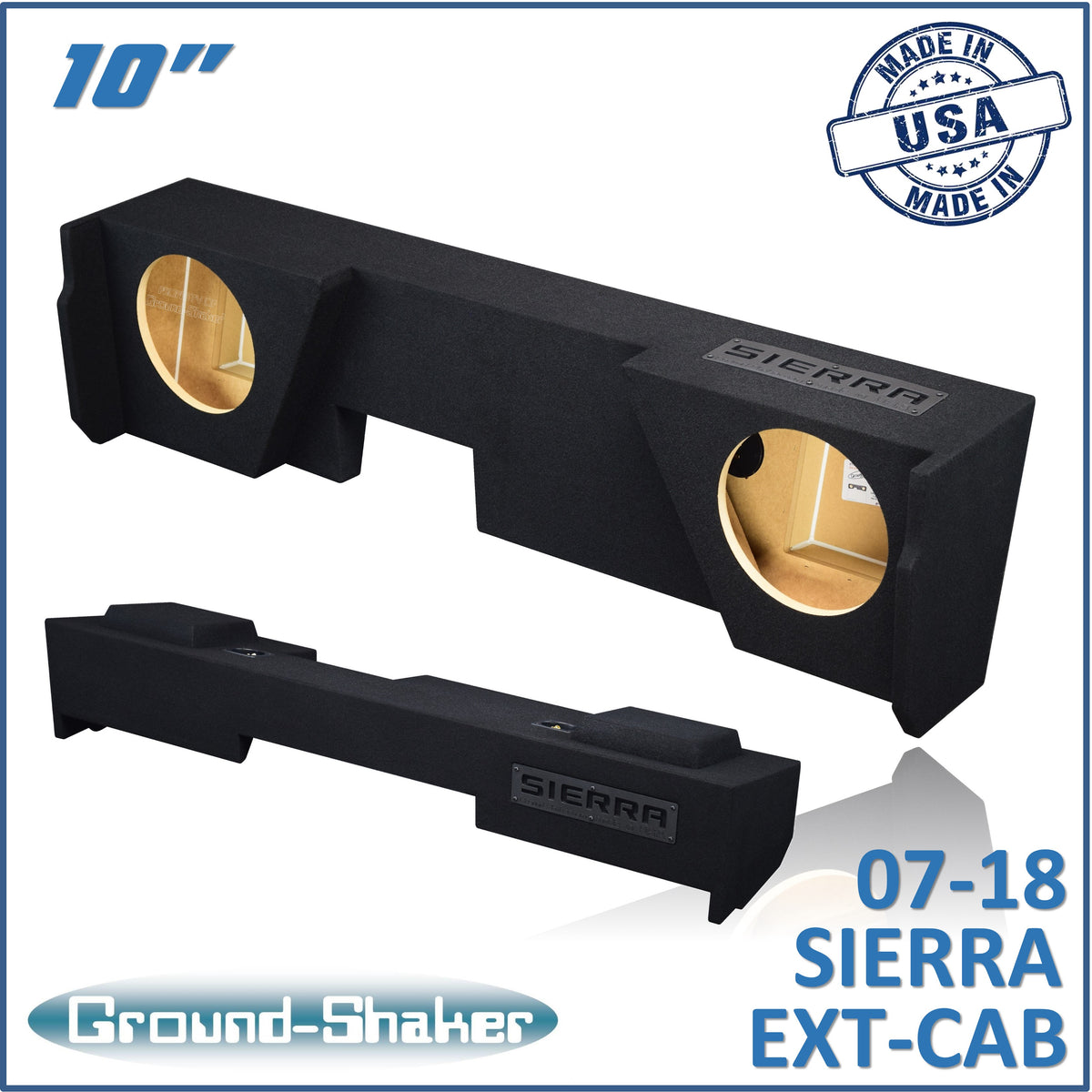Ground Shaker GS-JGM210B subwoofer enclosure for Fits 07–18 GMC Sierra Extended Cab