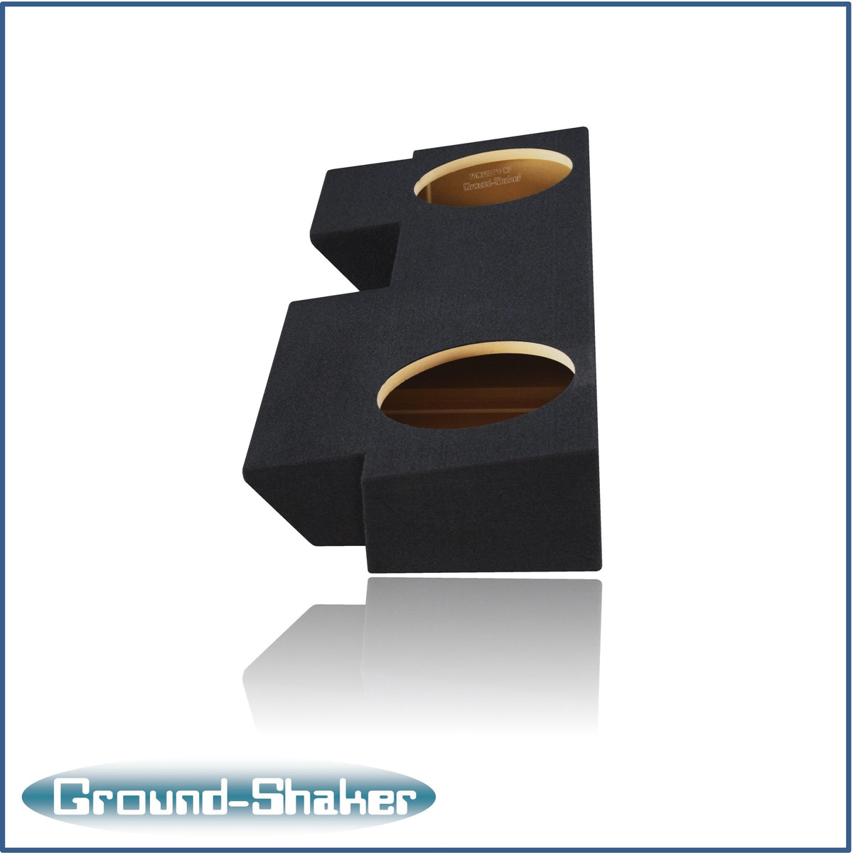 Ground Shaker GS-JPG210B carpeted subwoofer enclosure for the 2019–2026 Jeep Gladiator, alternate angle