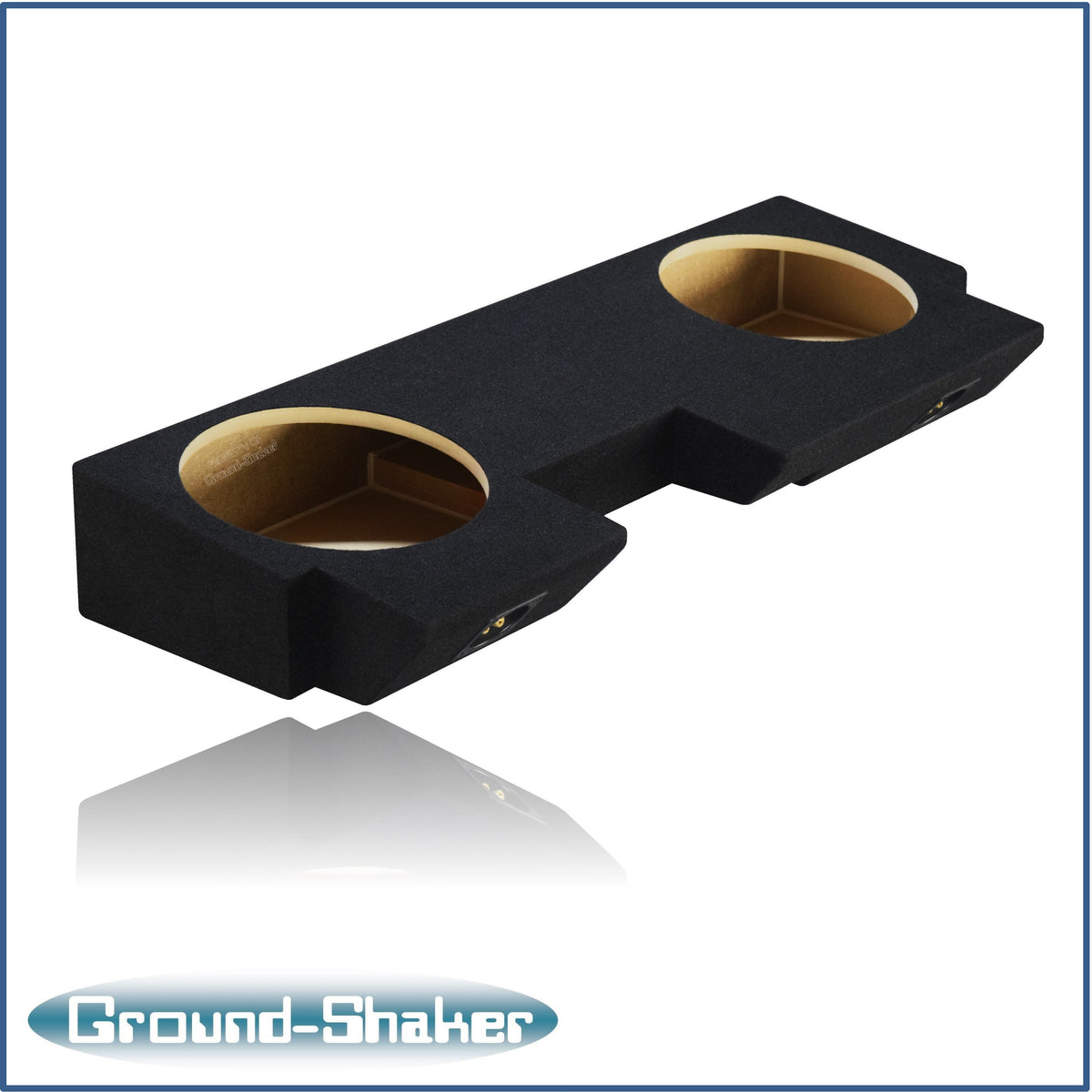 Ground Shaker GS-JPG212B carpeted subwoofer enclosure for the 2019–2026 Jeep Gladiator, alternate angle