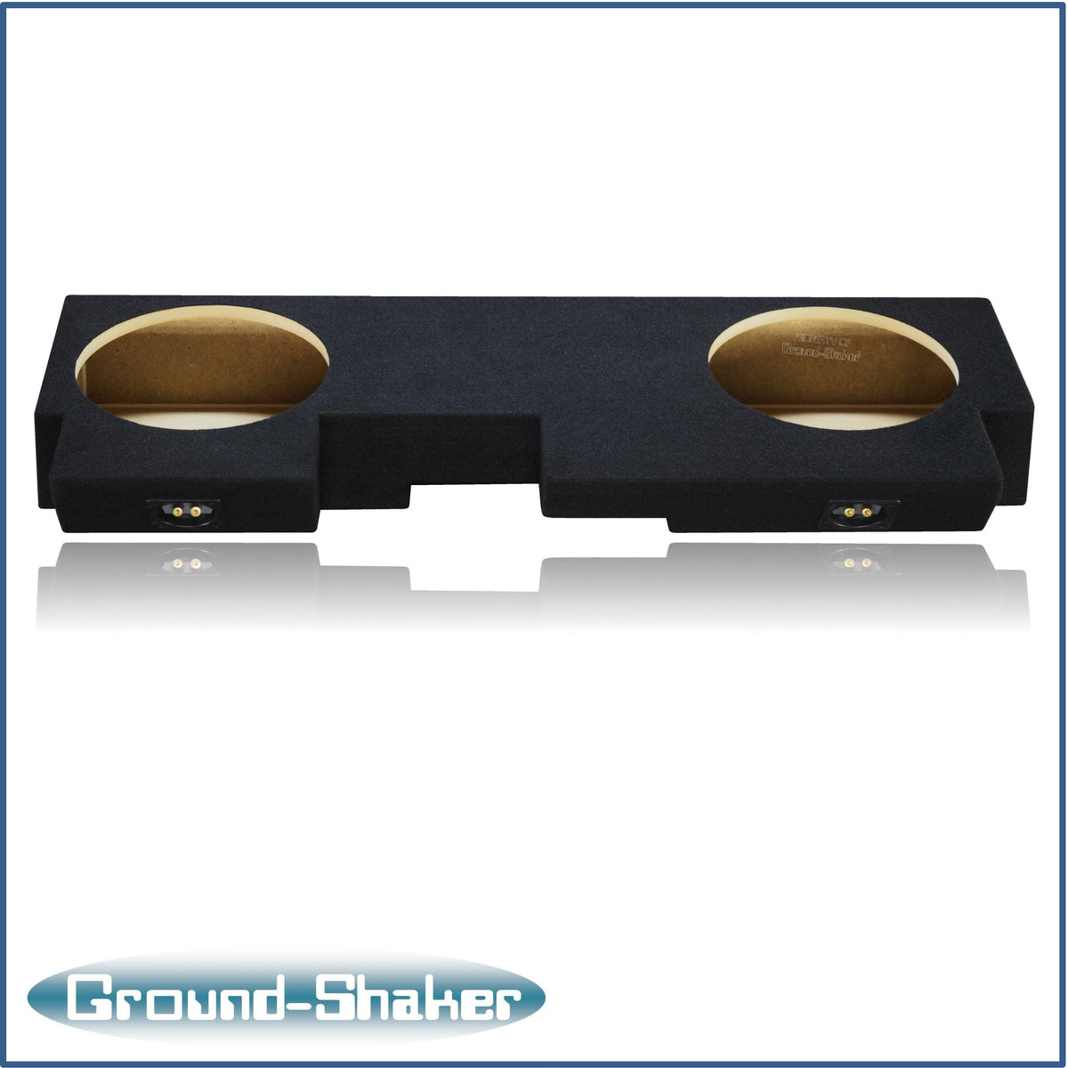 Ground Shaker GS-JPG212B carpeted subwoofer enclosure for the 2019–2026 Jeep Gladiator, alternate angle