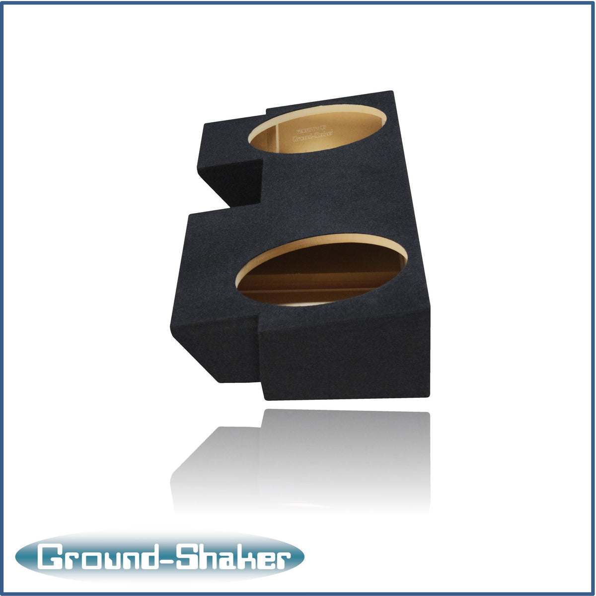 Ground Shaker GS-JPG212B carpeted subwoofer enclosure for the 2019–2026 Jeep Gladiator, alternate angle