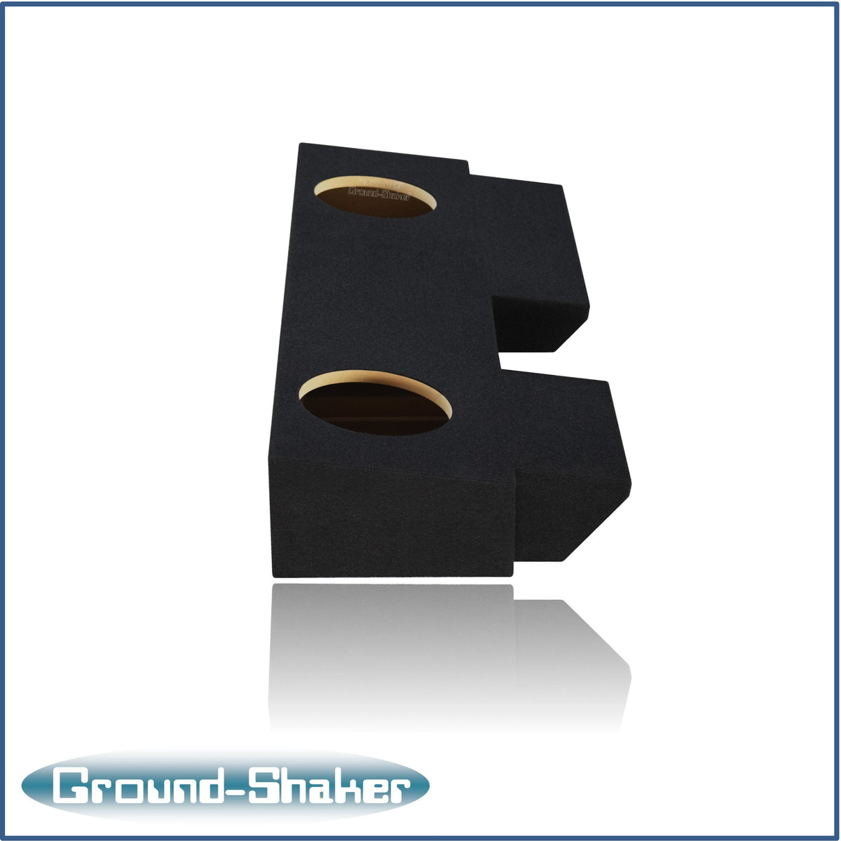 Ground Shaker GS-JPG28B carpeted subwoofer enclosure for the 2019–2026 Jeep Gladiator, alternate angle