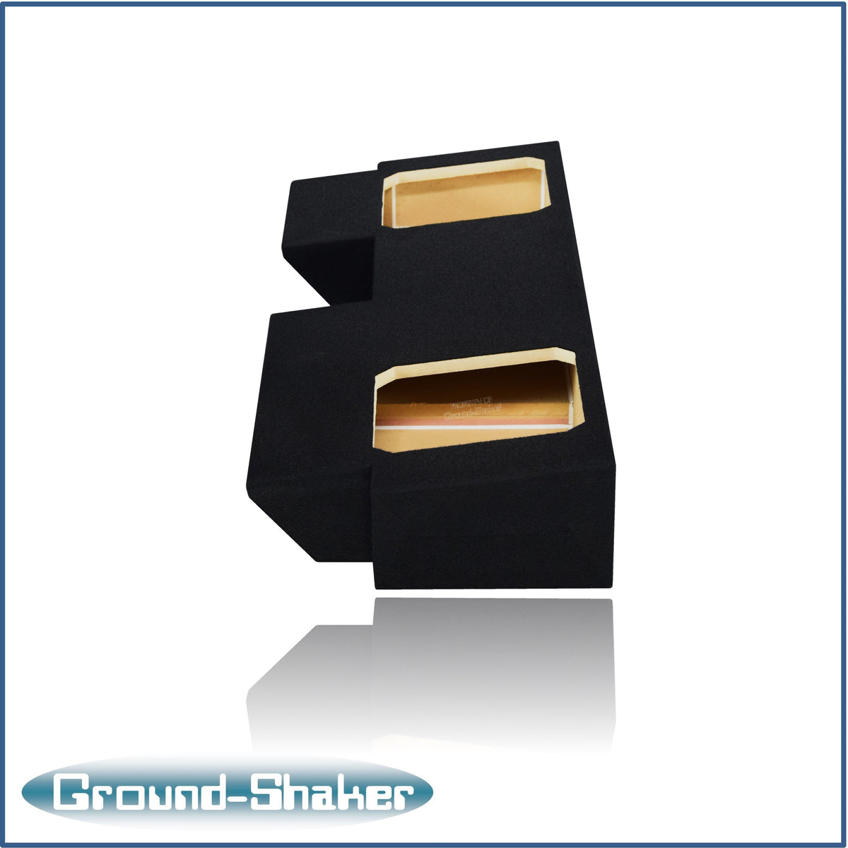Ground Shaker GS-JPGL7T210B carpeted subwoofer enclosure for the 2019–2026 Jeep Gladiator, alternate angle