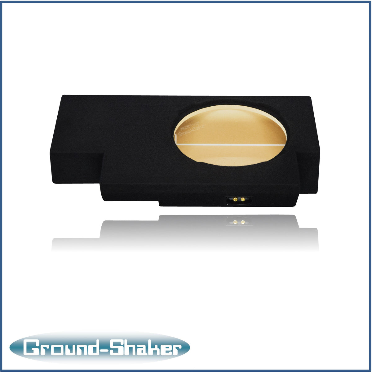 Ground Shaker GS-JPGTW3112B carpeted subwoofer enclosure for the 2019–2026 Jeep Gladiator, alternate angle