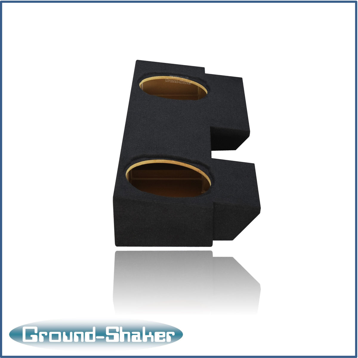 Ground Shaker GS-JPGTW3210B carpeted subwoofer enclosure for the 2019–2026 Jeep Gladiator, alternate angle