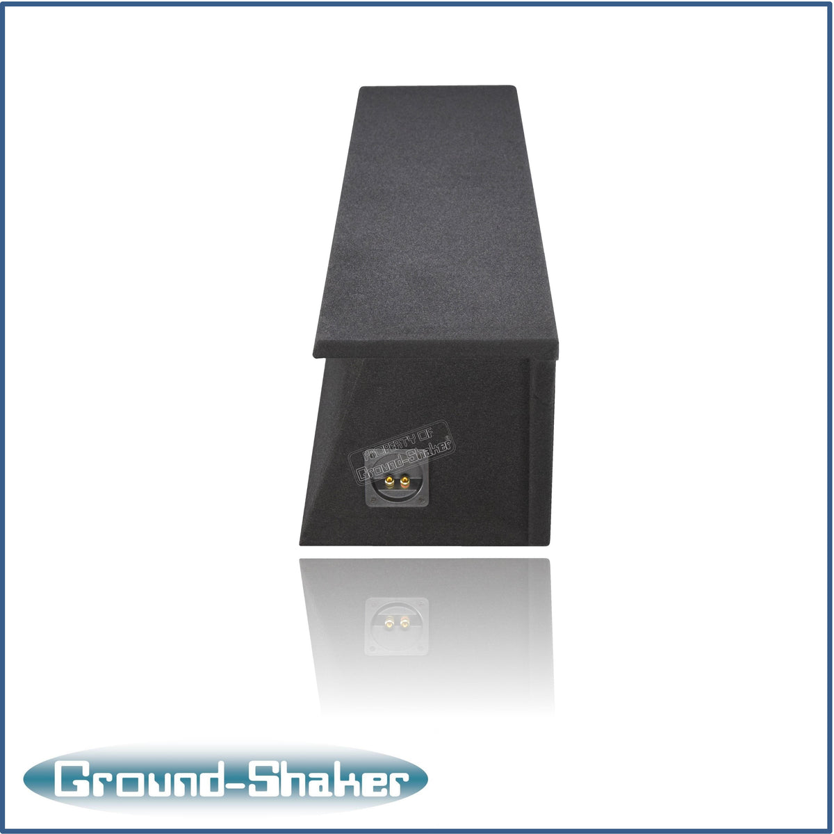 Ground Shaker GS-JPW4DKK210B carpeted subwoofer enclosure for the 2007–2022 Jeep Wrangler Unlimited (4-door), alternate angle