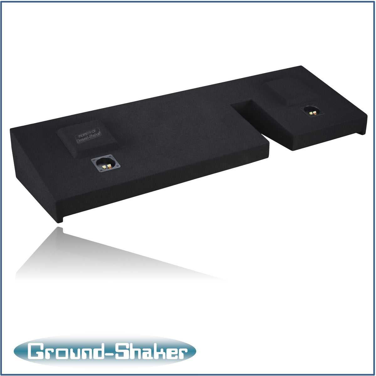 Ground Shaker GS-KF150212B dual 12 inch sealed enclosure for 09–14 Ford F-150 Ext-Cab — side view