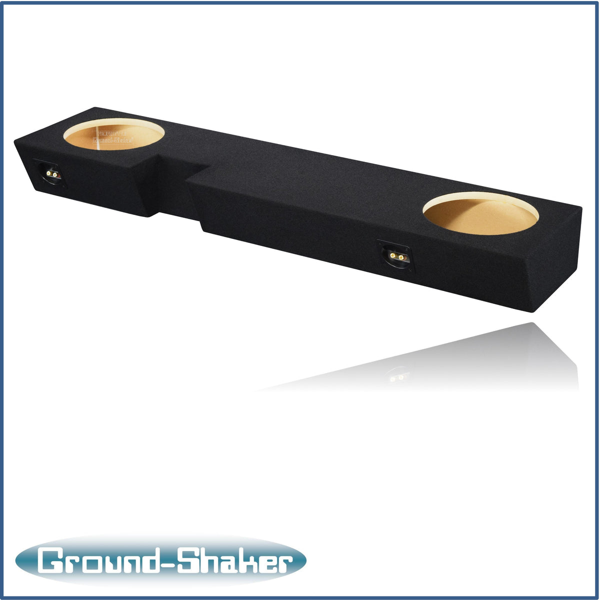 Ground Shaker dual 10 inch sealed sub box for 02-16 Ford F-250 Ext Cab, terminal detail