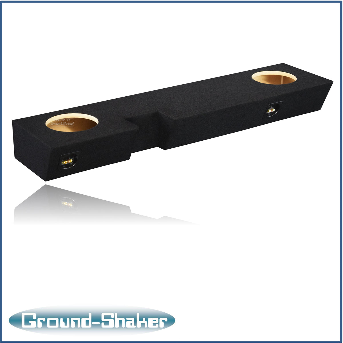 Ground Shaker dual 8 inch sealed sub box for 02-16 Ford F-250 Ext Cab, side profile
