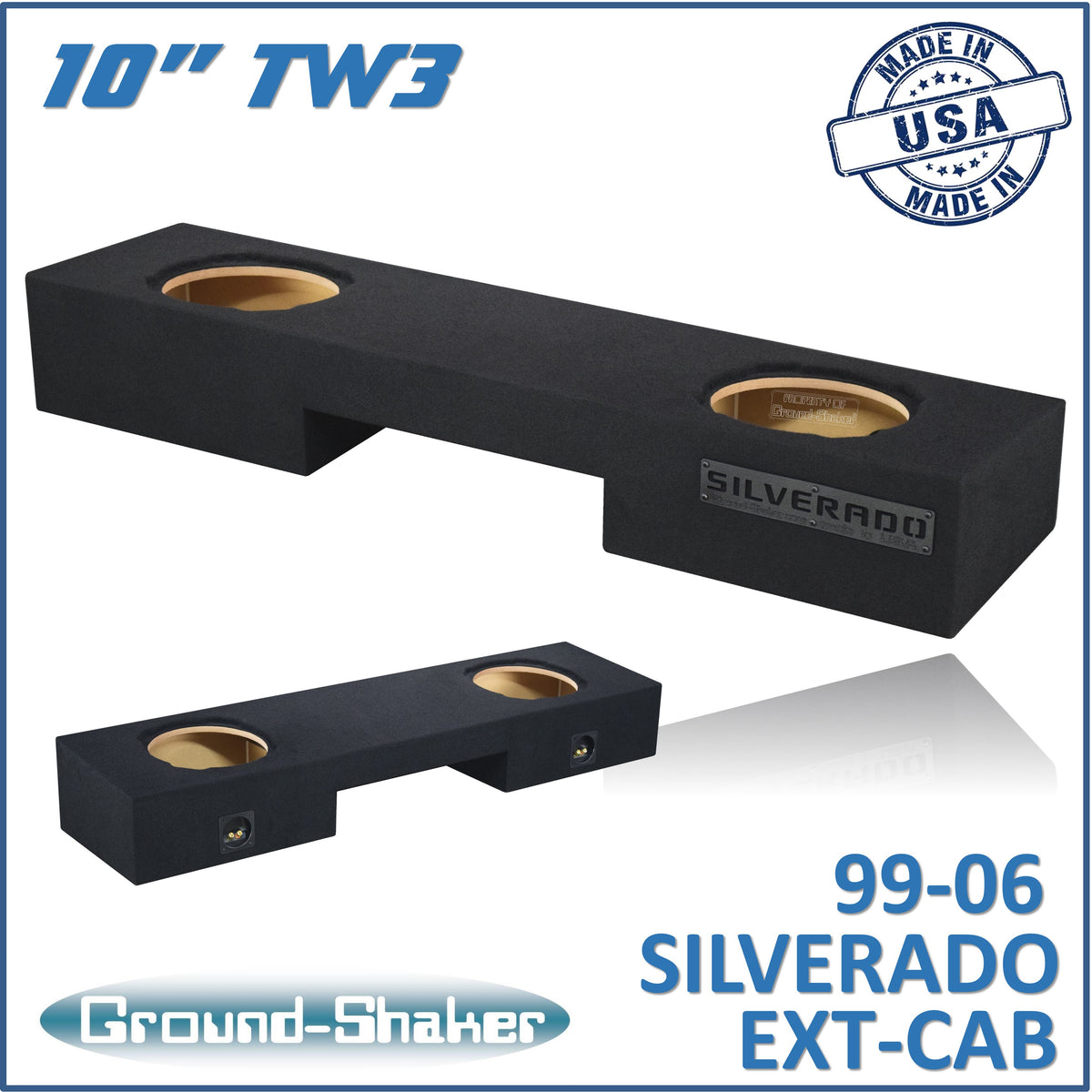 GS-NCHVTW3210B subwoofer enclosure for Fits 99–06 Chevy Silverado Extended Cab