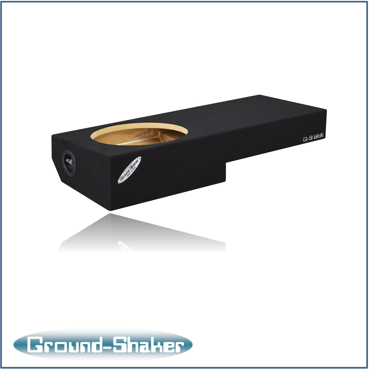 Ground Shaker GS-NF150112B 12 inch sealed enclosure installed under rear seat of Ford F-150 Ext-Cab