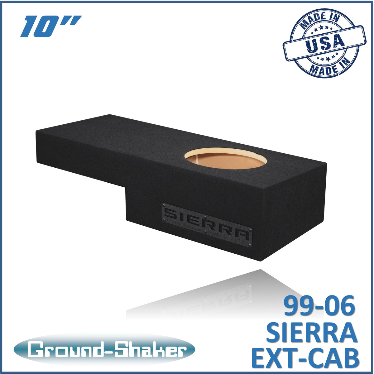 Ground Shaker GS-NGM110B subwoofer enclosure for Fits 99–06 GMC Sierra Extended Cab