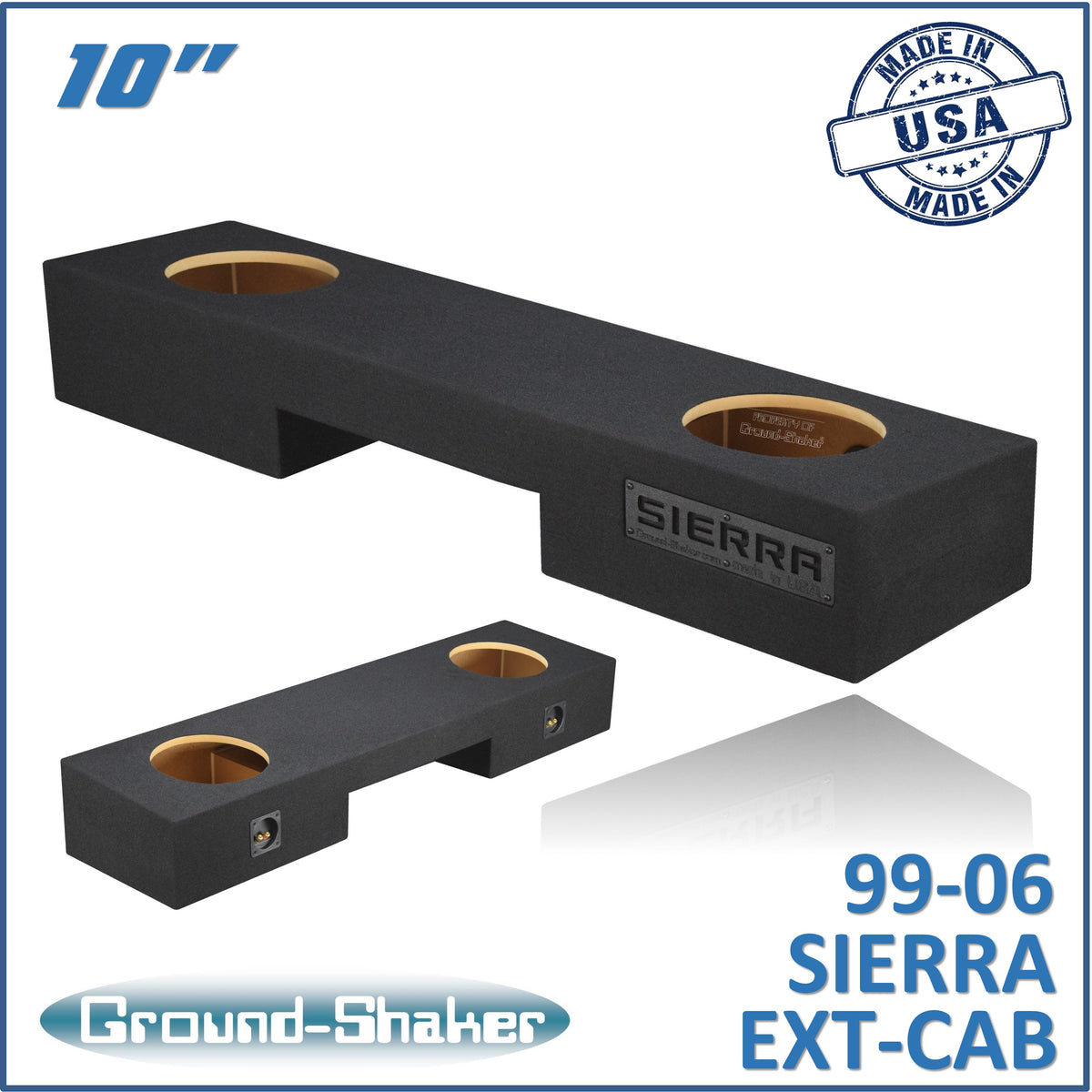Ground Shaker GS-NGM210B subwoofer enclosure for Fits 99–06 GMC Sierra Extended Cab
