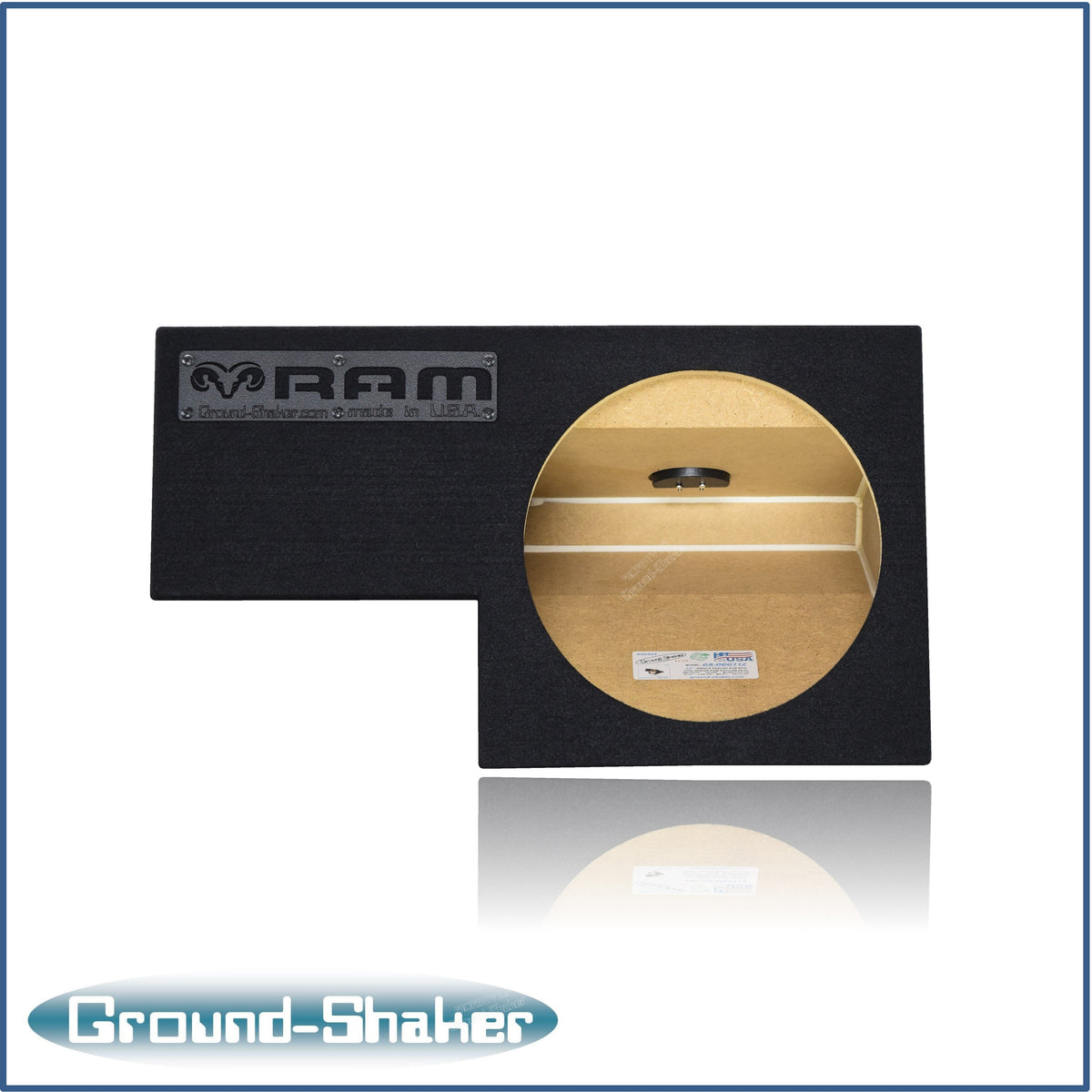 Ground Shaker GS-ODG112B subwoofer enclosure for Fits 94–01 Dodge Ram Quad Cab